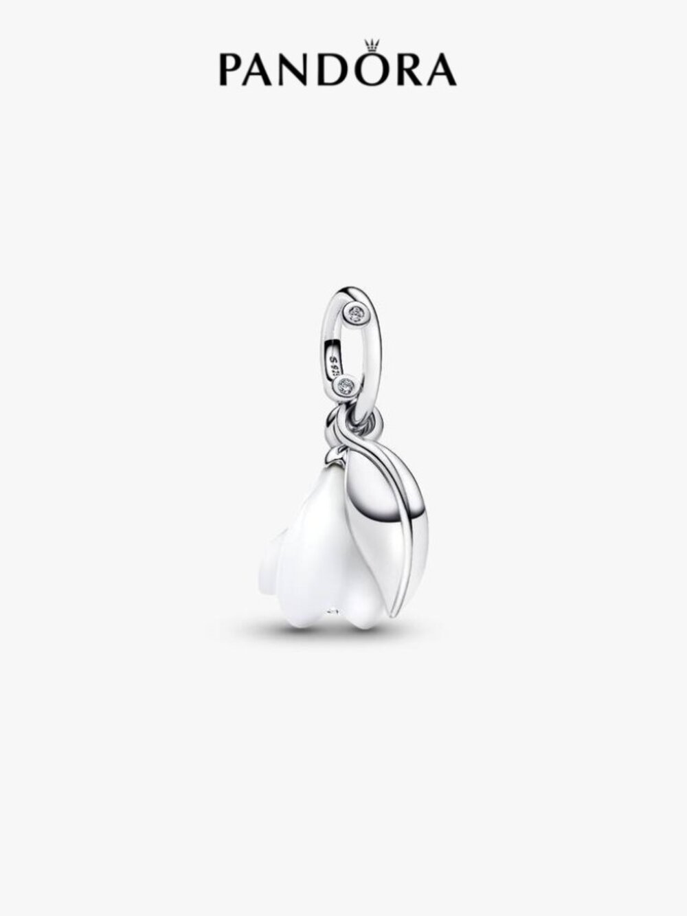 Pandora Snowdrop Flower Dangle Charm